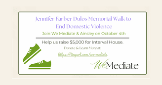 banner image for: We Mediate Joins Interval House Walk to End Domestic Violence
