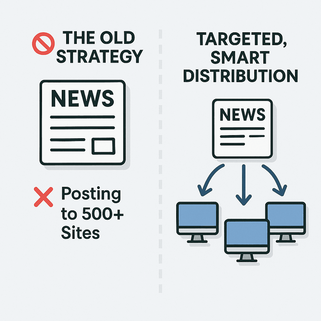 Traditional press release tactics like mass syndication and backlink chasing are now liabilities in the modern SEO landscape.